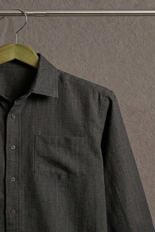 Luxury Slate Color Linen Shirt for Men
