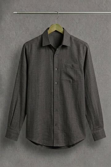 Luxury Slate Color Linen Shirt for Men