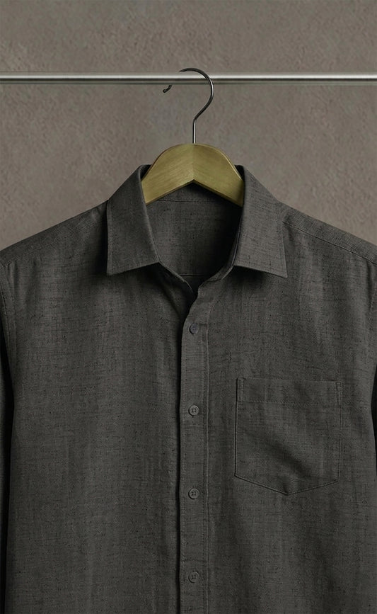 Luxury Slate Color Linen Shirt for Men