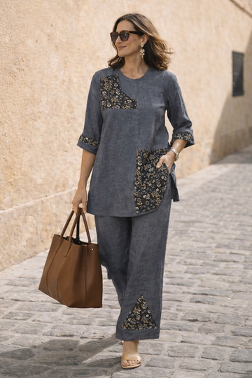 NARLA Pure Natural Linen Co-Ord Set