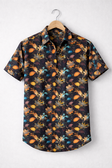 Floral Pattern Casual Men’s Shirt