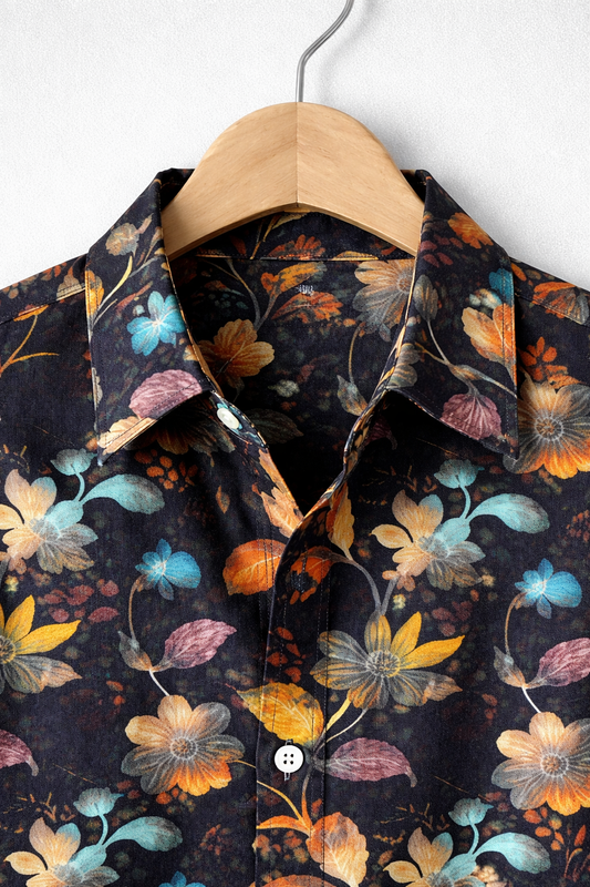 Floral Pattern Casual Men’s Shirt