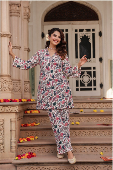 Premium Printed Muslin Co-Ord Set for Women