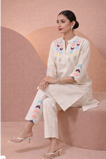 Designer Linen Cotton Co-Ord Set