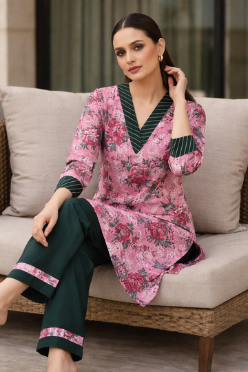 Floral Printed  Viscose Muslin Co-Ord Set