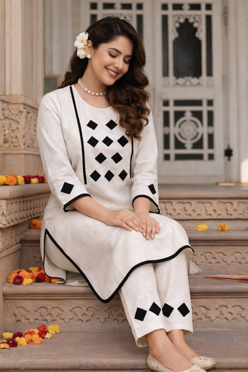 Elegant Cotton Linen Co-Ord Set for Women