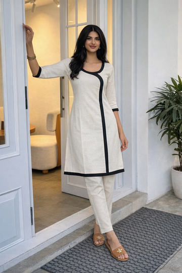 Chic Linen Blend Two Piece Outfit