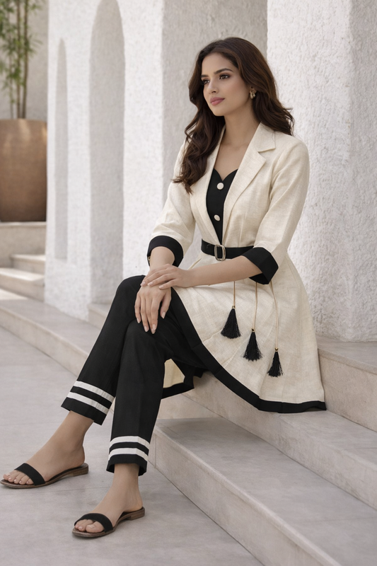 Elegant Linen Cotton Co-Ord Set