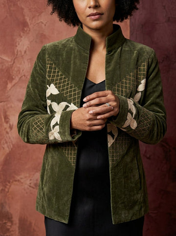 Luxury Embroidered Jacket for Women