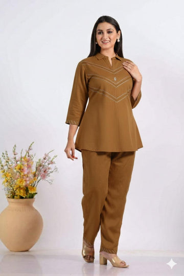 Flex Cotton Co-ord Set in Surat | Stylish Women Matching Sets