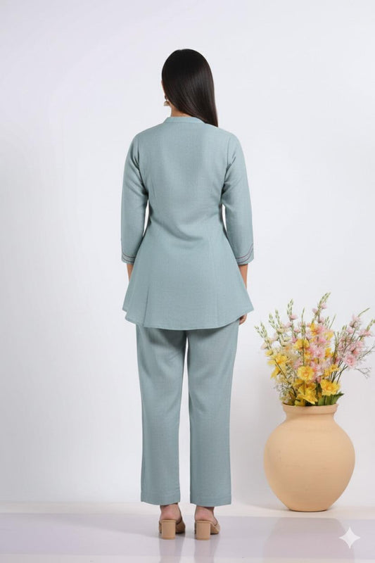 Gray Flex Cotton Co-ord Set in Surat | Stylish Women Matching Outfit