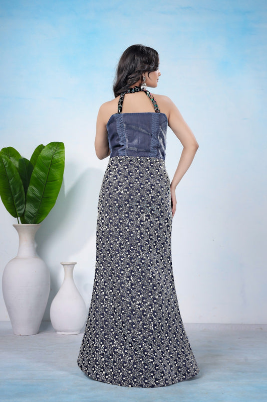 Velvet Embroidery Party Wear in Surat | Designer Women Outfit